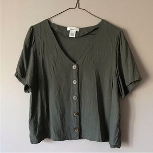 Olive Green Button Up